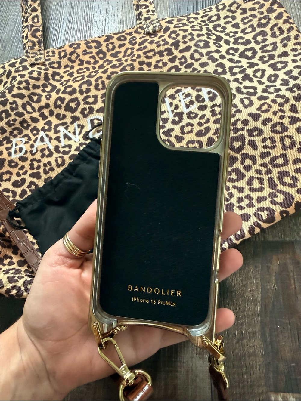 Bandolier Brown Croc IPhone 16 Pro Max Case - Picture 3 of 3